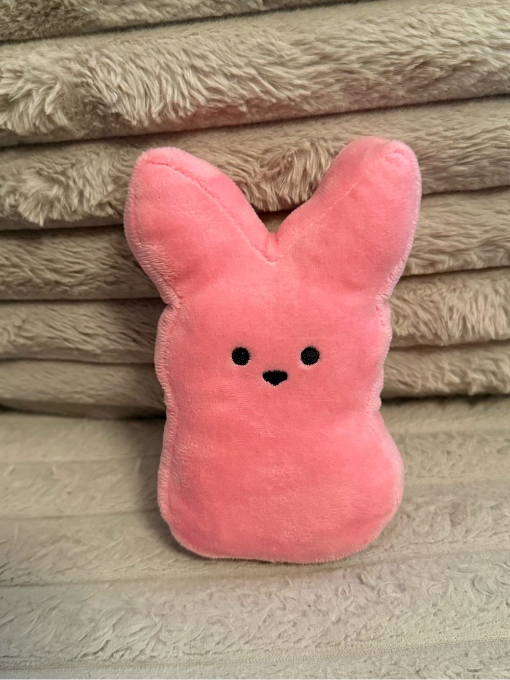 Pink Peeps Bunny Plush Easter Stuffed Animal Soft Rabbit Toy